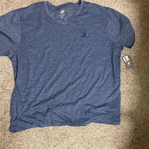 Beverly Hills Polo Club Heather Blue V-Neck Tee